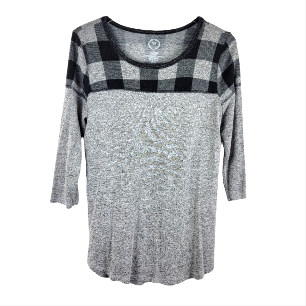 Maurices 24/7 Buffalo Check Long Sleeve Sweater like Top Shirt